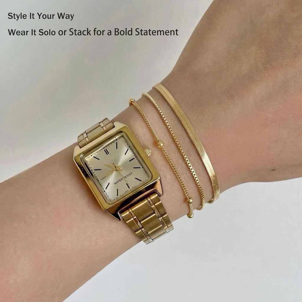 Trendy Gold Bracelet Set
