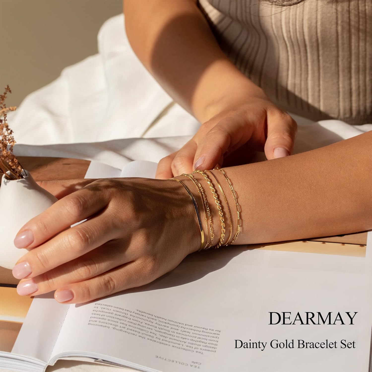 Trendy Gold Bracelet Set