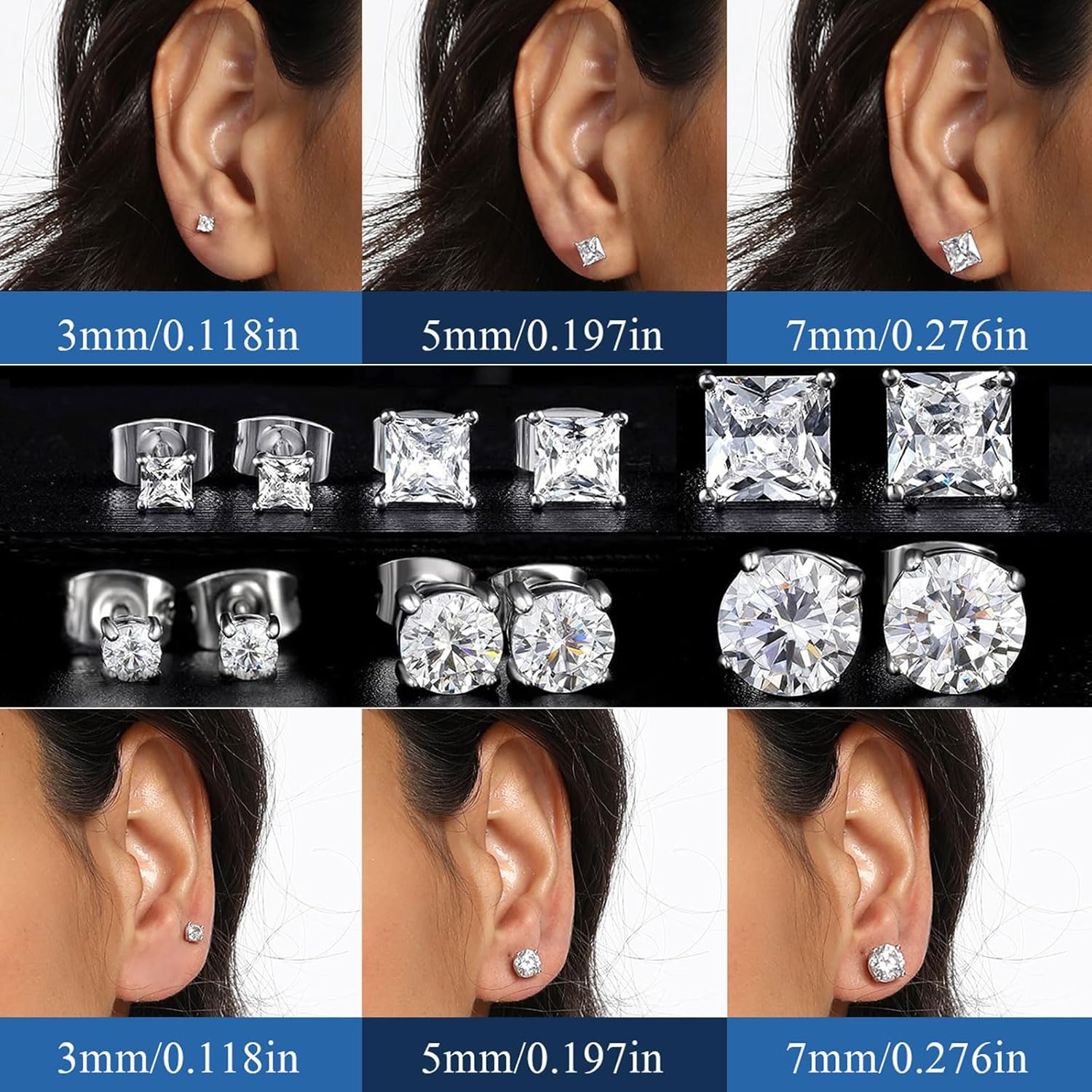 Stylish Sparkle Stud Earrings