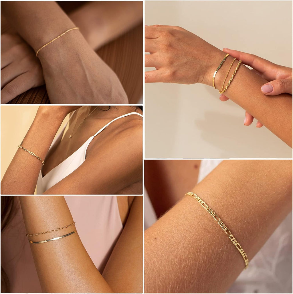 Trendy Gold Bracelet Set