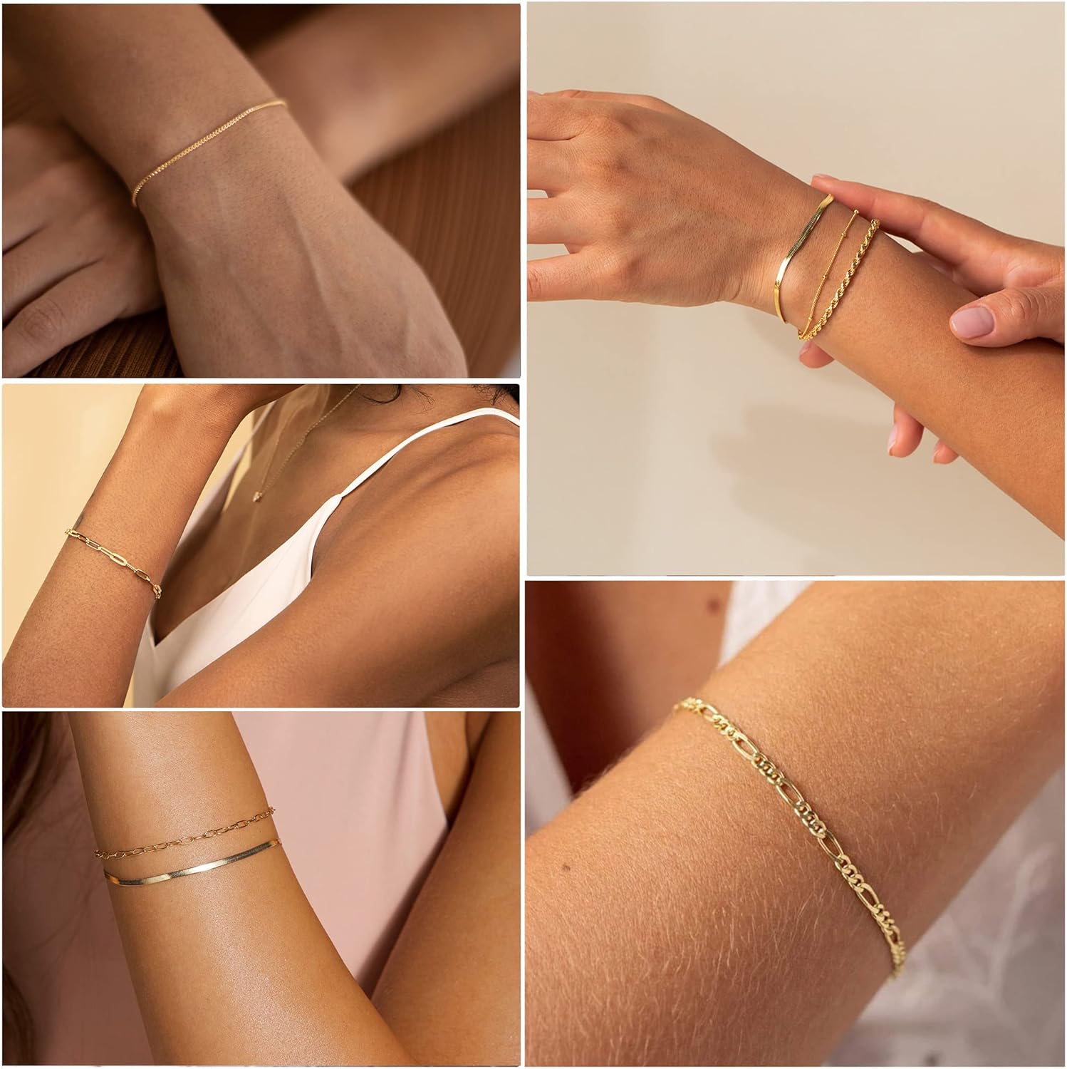 Trendy Gold Bracelet Set